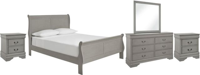 Signature Design by Ashley® Kordasky 5-Piece Dove Gray Full Sleigh Bed ...