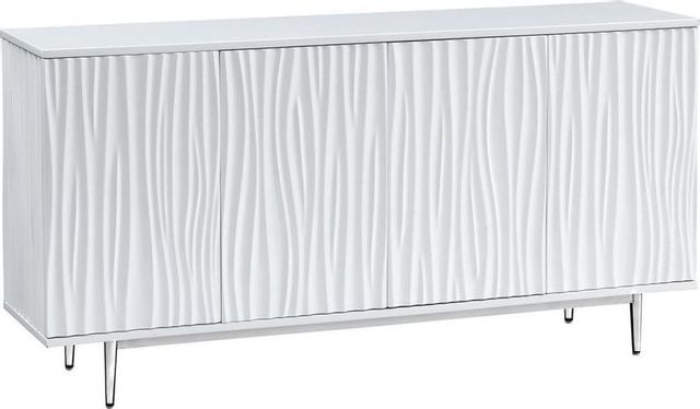 Coast2Coast Home™ Accents by Andy Stein Waves Glossy White Media Credenza-0
