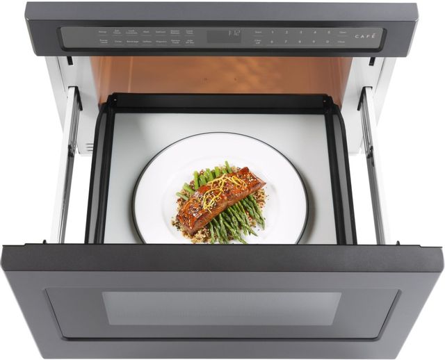 GE Cafe™ 1.2 Cu.Ft. Matte Black Built In Microwave Drawer-3