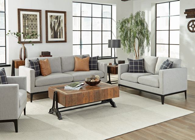 Coaster® Apperson Light Grey Cushioned Back Sofa 5