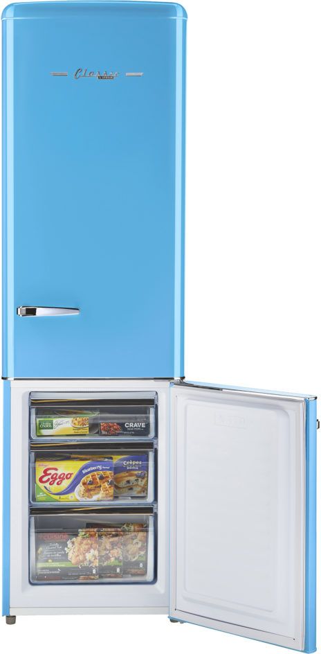 Unique® Appliances Classic Retro 9.0 Cu. Ft. Robin Egg Blue Counter Depth Freestanding Bottom Freezer Refrigerator 2