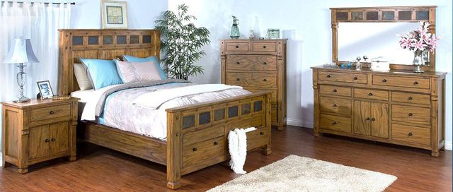 Sunny Designs Sedona Eastern King Bed Footboard Drawers-1