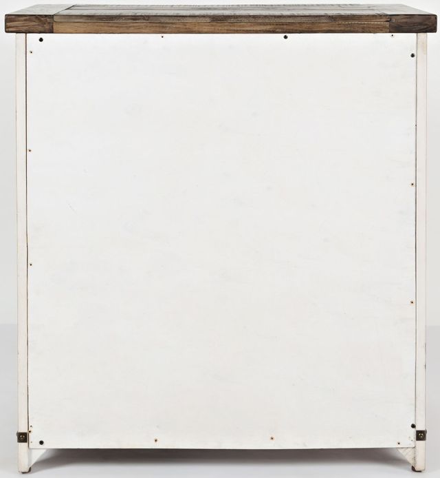Jofran Inc. Madison County Vintage White and Barnwood Finish 32" Barn Door Accent Cabinet 4
