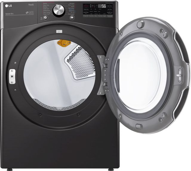 LG Black Stainless Steel Front Load Laundry Pair-2