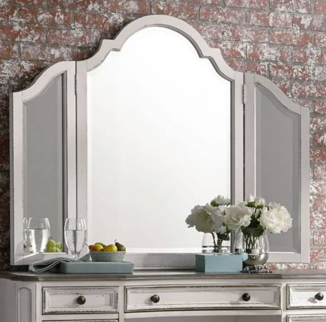 Liberty Magnolia Manor Antique White Vanity Mirror-3