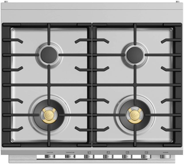 Fisher & Paykel 30" Brushed Stainless Steel Free Standing Dual Fuel Range 1