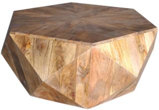 Crestview Collection Pleasant Hill Brown Hexagon Cocktail Table