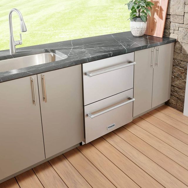 Thor Kitchen® 5.4 Cu. Ft. Stainless Steel Outdoor Under-Counter Refrigerator 8