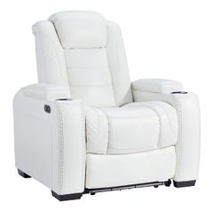 Signature Design by Ashley® Party Time White Power Recliner