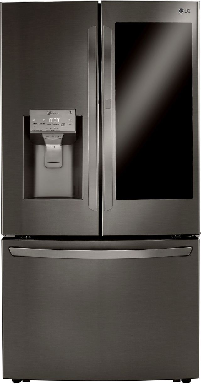 Réfrigérateur à portes françaises de 36 po LG® de 29,7 pi³ - Acier inoxydable noir résistant aux traces de doigts 1