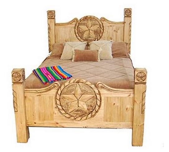 Million Dollar Rustic Queen Texas Rope Star Bed 0