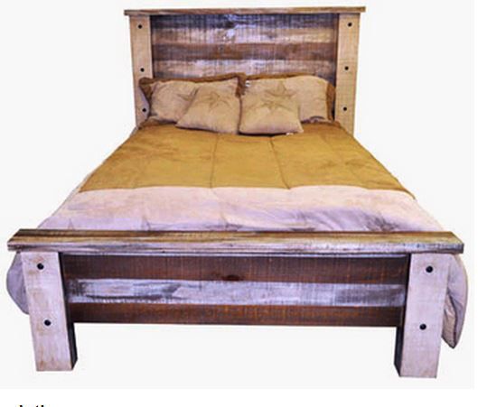 Million Dollar Rustic Queen Slatted Wood Bed 0