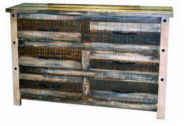 Million Dollar Rustic Slatted Wood Bedroom Dresser