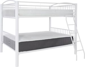 Powell® Heavy White Full/Full Metal Bunk Bed