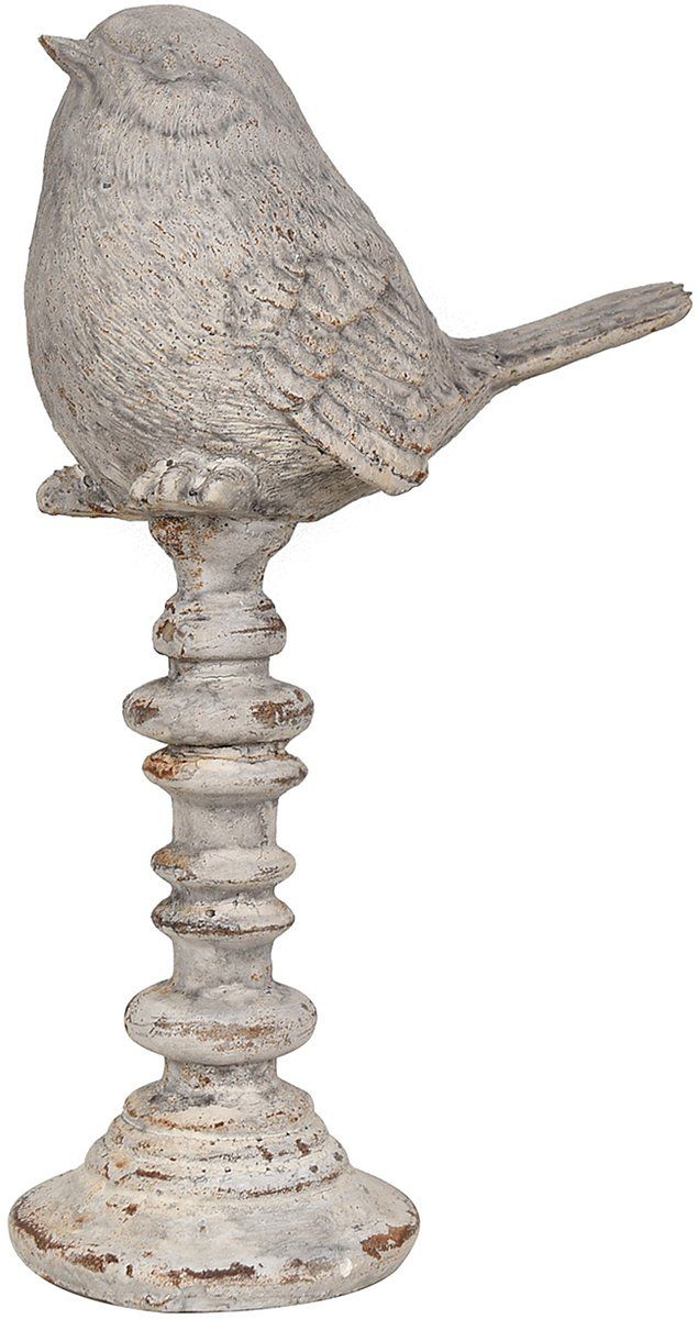 Crestview Collection Birdsong Post Rustic White & Grey Finial-1