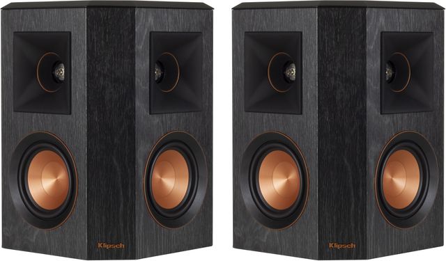 Klipsch® Reference Premiere Ebony RP-402S Surround Sound Speakers. Open Box Pair - Full Warranty   5