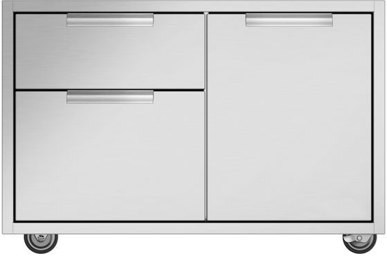 DCS Series 9 35.94” Brushed Stainless Steel Built In Grill Freestanding Package-3