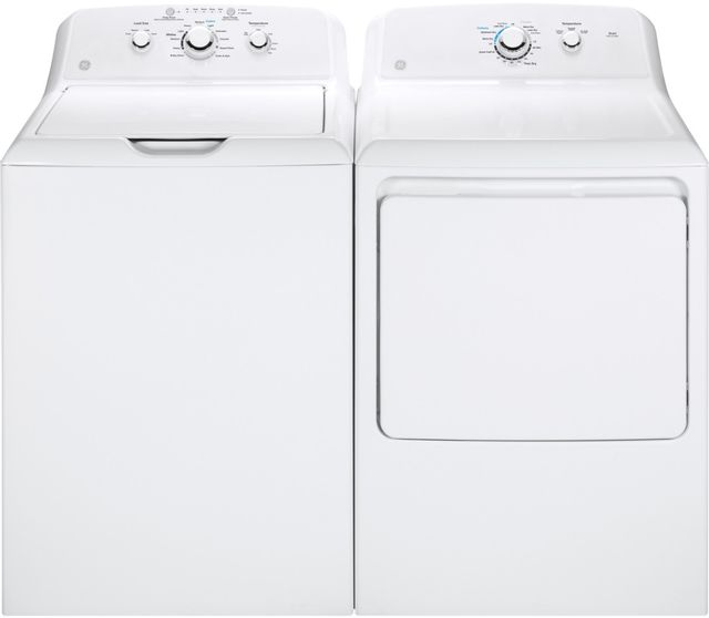 GE® 7.2 Cu. Ft. White Front Load Gas Dryer 4