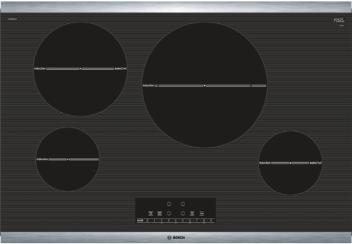 Bosch® 800 Series 30" Induction Cooktop-Black with Stainless Steel Frame-0