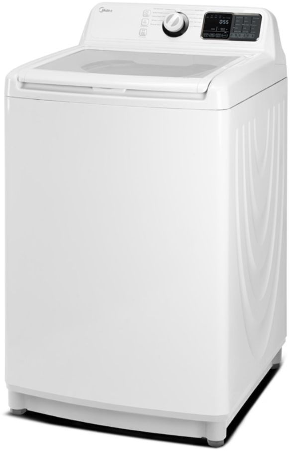 Midea® 4.5 Cu. Ft. Top Load Washer & 7.5 Cu. Ft. Gas Dryer White Laundry Pair 2