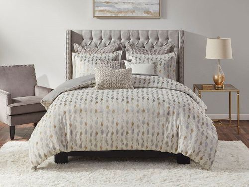 Essence Cotton Jacquard 9 Piece King Comforter Set