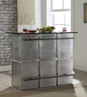 ACME Furniture Brancaster Marble & Aluminum Bar Table