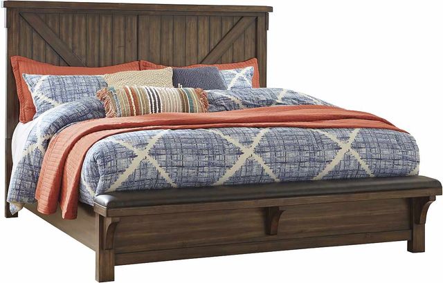 Signature Design by Ashley® Lakeleigh Dark Brown King Panel Bed-0