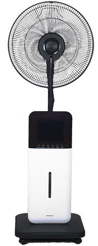 CoolZone by Sunheat® White Dry Mist Bluetooth Speaker Fan
