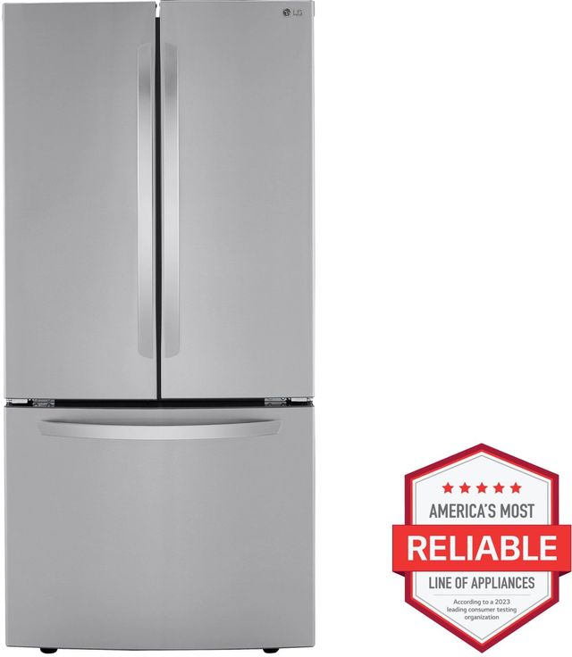 LG 33 in. 25.2 Cu. Ft. PrintProof™ Stainless Steel French Door Refrigerator-1