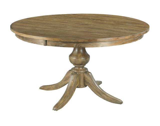 Kincaid® The Nook Brushed Oak 54" Round Dining Table with Wood Base