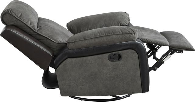 Signature Design by Ashley® Woodsway Gray Swivel Glider Recliner 4