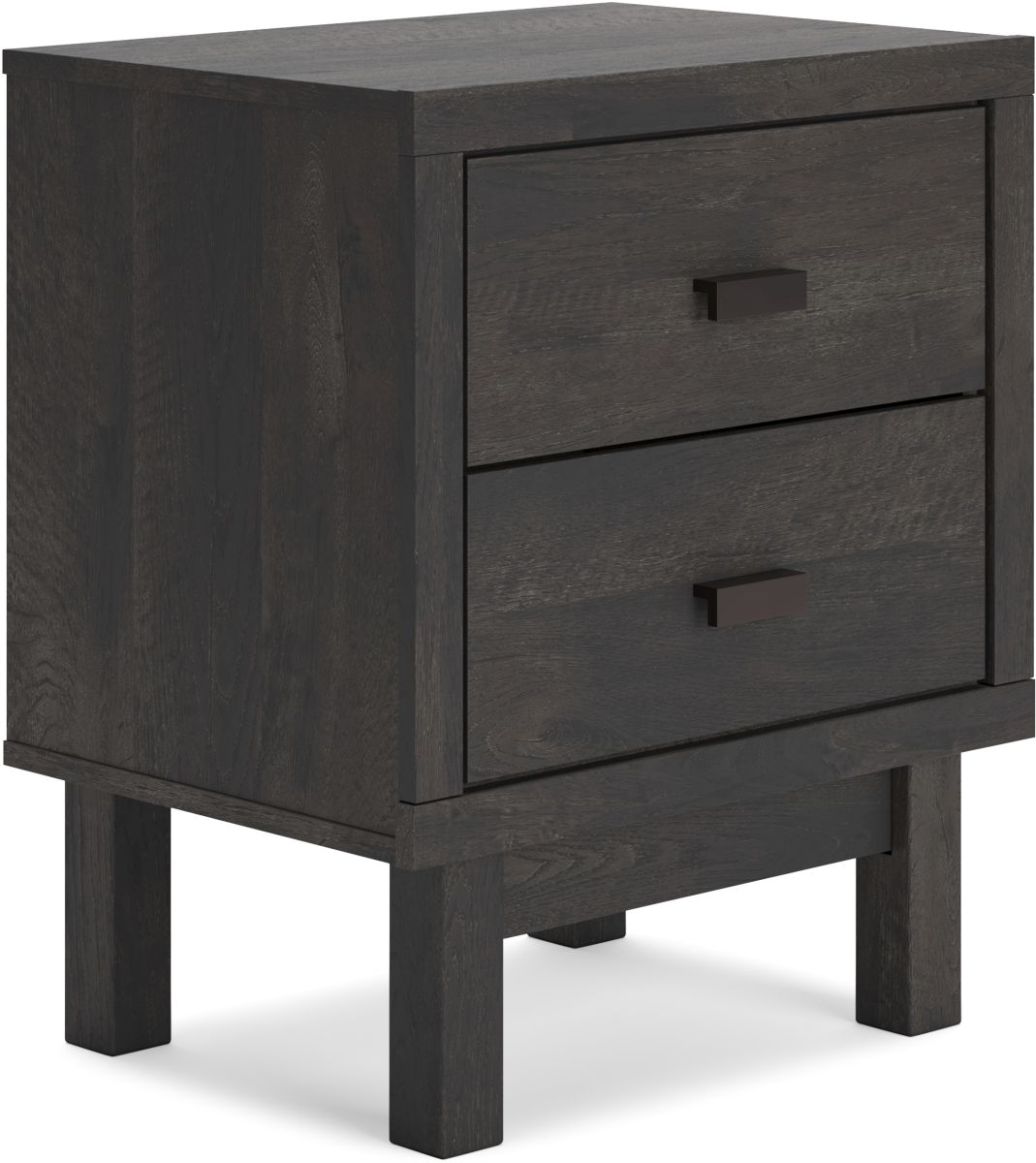 rustic gray nightstand