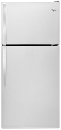 Whirlpool® 18.2 Cu. Ft. Top Freezer Refrigerator-Monochromatic Stainless Steel 0