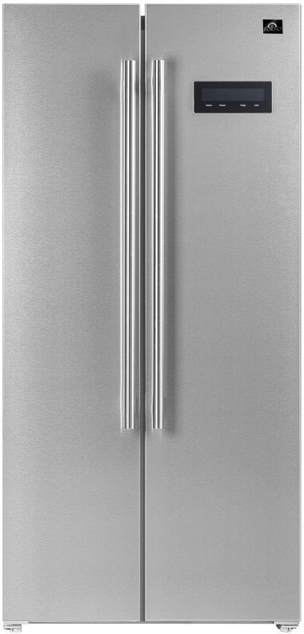 FORNO® Alta Qualita 33 in. 15.6 Cu. Ft. Stainless Steel Side-by-Side Refrigerator