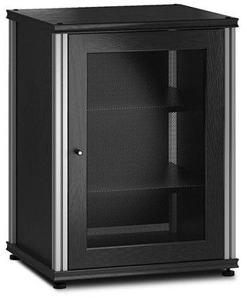 Salamander Designs® Synergy System Black Oak 1-Door AV Cabinet with ...