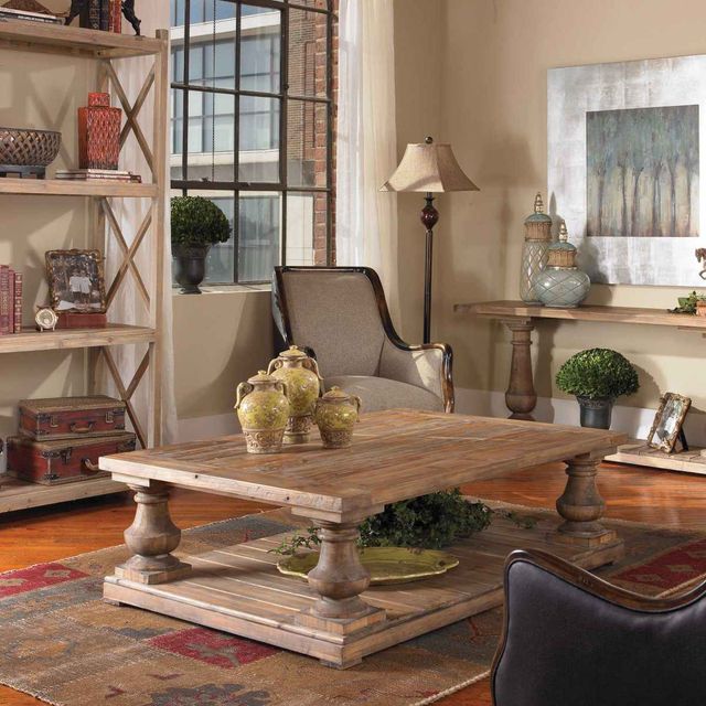 Uttermost® Stratford Stony Gray Cocktail Table 1