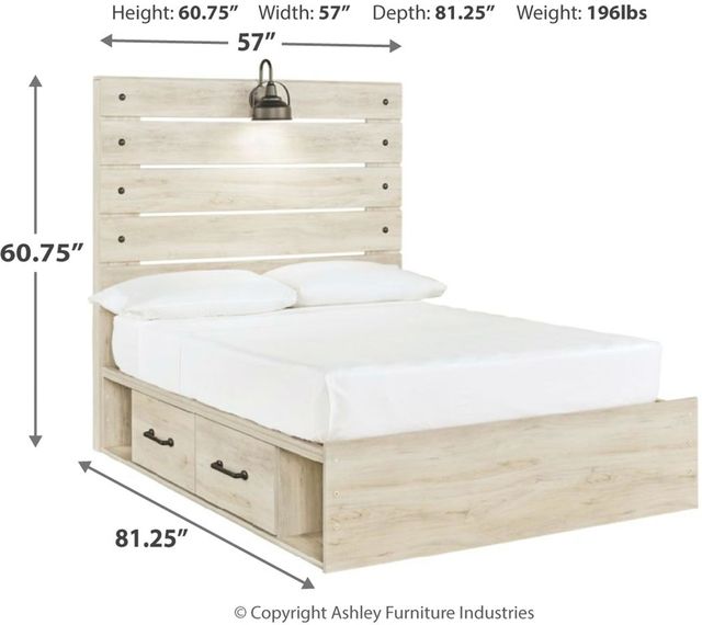 Signature Design by Ashley® Cambeck Whitewash Full 2-Drawer Storage Panel Bed-2