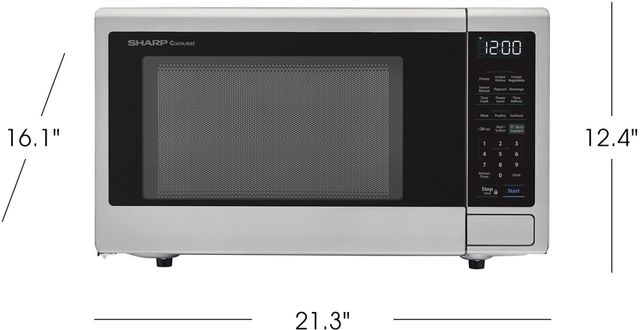 Sharp® 1.4 Cu. Ft. Stainless Steel Countertop Microwave 9