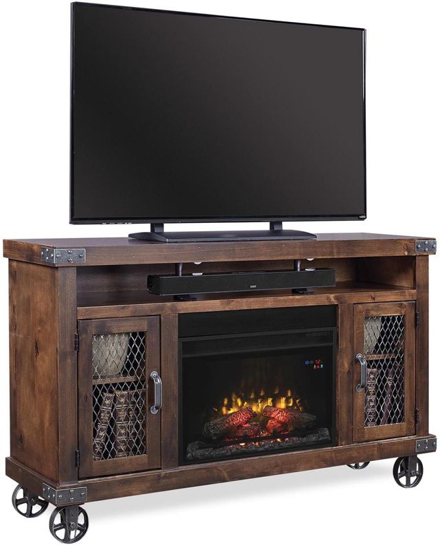 Aspenhome® Industrial 62" Ghost Black Fireplace Console