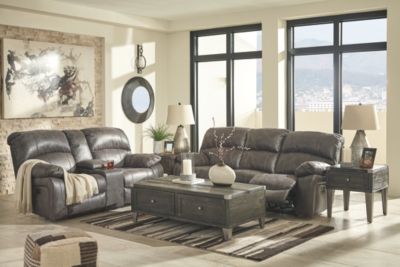 Signature Design by Ashley® Dunwell Power Reclining Sofa with Adjustable Headrest 4