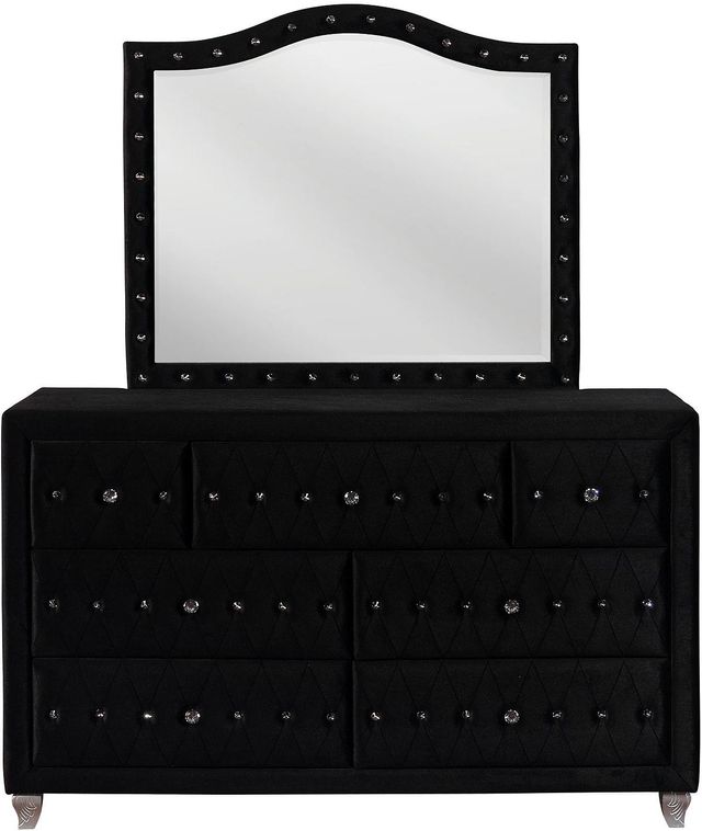 Coaster® Denna Black Button Tufted Mirror 1