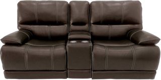 Parker House® Shelby Cabrera Cocoa Power Console Loveseat