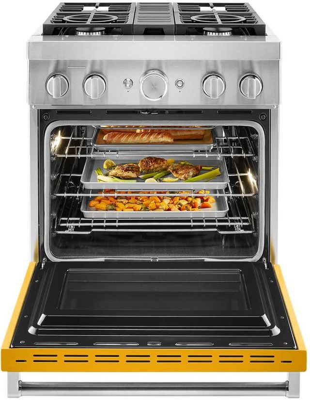 KitchenAid® 30" Yellow Pepper Commercial-Style Free Standing Dual Fuel Range-2