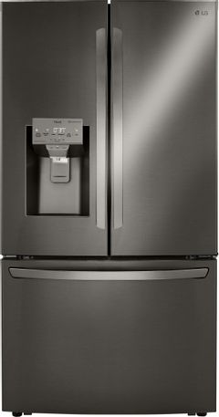LG 23.5 Cu. Ft. PrintProof™ Black Stainless Steel Counter Depth French Door Refrigerator-LRFXC2416D