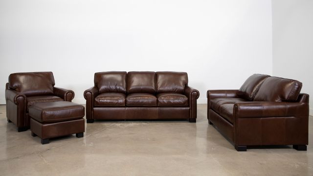 Furniture Source International Dark Chocolate All Leather Chair-3