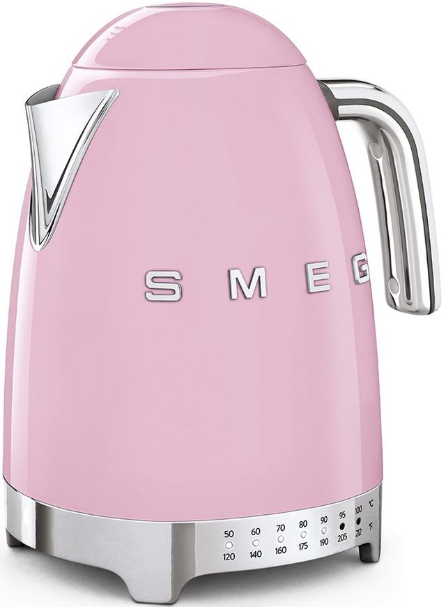Smeg 50's Retro Style Aesthetic Pink Electric Kettle 1