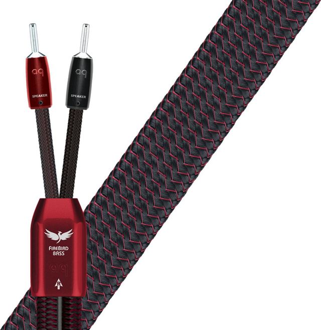 AudioQuest® FireBird ZERO and FireBird BASS 2 Piece Red 7 ft Speaker Cable Combo 2