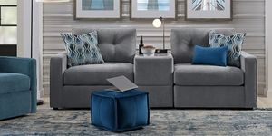ModularOne Gray 3 Piece Console Loveseat Sectional