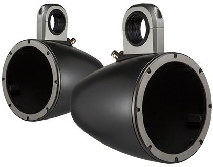 KICKER® KMTES 8" Black Empty Speaker Enclosure Pair