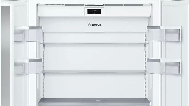 Bosch Benchmark® Series 19.4 Cu. Ft. Custom Panel Built In French Door Refrigerator-2